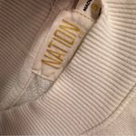 Nation Ltd  Long Sleeve Pullover Sweatshirt Top Mock Neck Ivory White Small S Photo 8