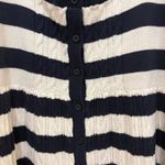 Hollister  Navy Blue Stripe Babydoll Long Sleeve Henley Photo 4