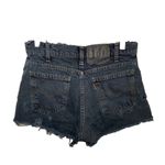 Levi's Vintage Orange Tab Denim Shorts Cut Off Distressed High Rise Black 30" Photo 4