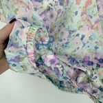 ASTR The Label Flutter Sleeve Surplice Top Floral Blouson Satin Size XL EUC Photo 6