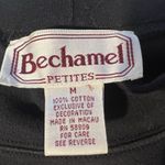 VTG Bechamel M Christmas Holiday LS Mock Neck Embroidered Santa Sleigh Rudolph Black Size M Photo 6