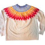 French Connection ‎ Sweater XL Pullover Knit Colorful Aztec Geometric Boho Photo 0