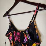 Magicsuit Oasis Rita Tankini Top Tropical Floral Ruffle Swim Size 8 Womens NWT Black Photo 5