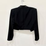 Elie Tahari Long Sleeve Open Front Tuxedo Crop Blazer Jacket Black Women Size 6 Photo 3