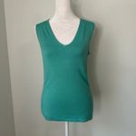 Carlisle  teal blue sleeveless knit silk blend top size S Photo 1