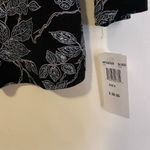 Notations Sparkle Stretch Shirt Blouse Floral Print Quarter Length Sleeve Size S Photo 2