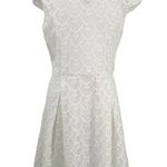 Alya  Crochet White Cap Sleeves Scalloped Hem Size Large Dress Photo 1
