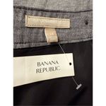 Banana Republic  Women's Gray Skirt Size 14 Linen Blend Fully Lined With Slit Photo 3