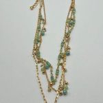 Style & Co Hammered Disc Beaded Layered Pendant Necklace in Gold MSRP $35 NWT Photo 2