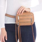 Rebecca Minkoff  3 Zip Leather Belt Fanny pack Bag DESERT TAN Photo 2