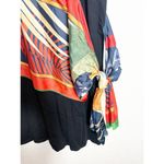 ZARA Black T Shirt Waist Scarf Midi Dress Size Medium Contrasting Detail Photo 9