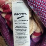 Brooks  Run Happy Heritage Pom Beanie Sand Blue Red Unisex One Size NWT Photo 3