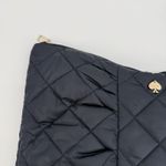 Kate Spade Navy Bow Quilted Large Cosmetic Pouch Bag Satin Blue Photo 1