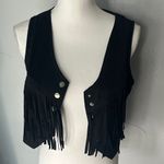 Elegant Black Fringe Sleeveless Top Photo 8