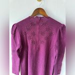 Vintage Chu Chi knit sweater purple sparkle glitter mauve 3/4 sleeve fall long Size 10 Photo 2