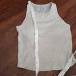Vuori  Gray Ribbed Chic Athleisure Casual Trendy Racerback Padded Tank Size XS Photo 4