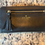 Kate Spade Black Leather Wallet with Tassel Photo 0