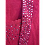 The Quacker Factory Women's Pink Jewel Neck Embellished Duet Pullover Top Size M Size M Photo 4