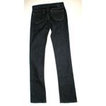New Womens NWT $295 Designer GoldSign Jeans Dark Misfit 25 Slim USA Tall 35 Blue Photo 5