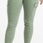 Spanx Twill Cargo Skinny Leg Ankle Pants in Soft Sage Green Size XL Photo 0