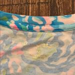 Lilly Pulitzer Finn Top M Aqua La Vista Coastal Jersey Long Sleeve Resortwear Photo 4