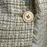 New York & Company Women’s Green Tweed One Button Blazer Photo 4
