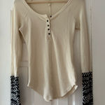 Free People  Alpine Ski Lodge Cuffed Waffle Top‎ Size Small Good Condition Photo 0