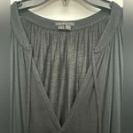 Theory Annemarie Dress Size Large Black V Neck Elastic Waist Sleeveless Maxi Photo 2