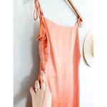 Dress Forum Los Angeles | Satin Mini Dress with Tie Straps | Orange | Sz L Photo 3