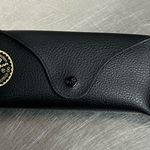 Ray-Ban Authentic  Leather Case ONLY -Black with Cleaning Cloth - NWOT Photo 0