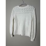Talbots Ivory White Pearl Beading Cable Knit Sweater Size S Cozy Coquette Core Photo 5