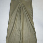 Pretty Little Thing NWT PRETTY LITTLE THINGS FLARE LEG Tan Faux Leather Pants…Size US 10 Photo 0