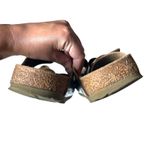 Birkenstock Arizona High Shine Buckled Slide Sandals Green Sz 39 (8.5) Photo 3