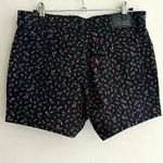 Levi's Levi’s Mid Length Shorts, Floral Print, Black Shorts with Pink Flowers, Size 28 Photo 11