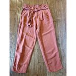 Madewell  orange linen blend paperbag pants size 4 Photo 4