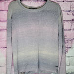 prAna  NIGHTINGALE SWEATER KNIT WOOL BLEND PURPLE MOUNTAIN OPEN BACK SWEATER M Photo 0