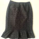 Drama Black Eyelet Floral Pencil Skirt Size 4 Photo 2