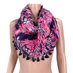 Lilly Pulitzer  Looped A Jungle In Here Resort Scarf Pink Navy Photo 0