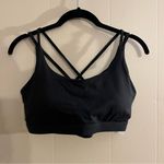 Running Girl Criss Cross Back Large Sports Bra Black Photo 0