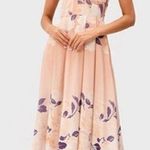 Eshakti  floral ombre crêpe banded empire waist plunge V maxi dress women’s /XL Photo 0