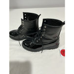 Woman’s J.f. Amy Lace Up Black Size 8 Combat Boots Photo 4