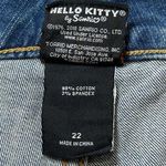 Sanrio  Hello Kitty Plus Size Denim Shorts Y2K Style 22 Pink Kitty Patches Photo 5