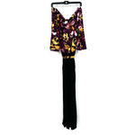 Susan Graver  size‎ Large off the shoulder jumpsuit purple yellow black Photo 1