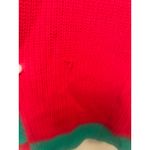 Red & Green Color Block Knit Cardigan Sweater Christmas Holiday Women's Small Photo 4