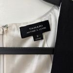 Classic Black White Sheath Dress Size 2 Sleeveless Sheath Career Office Preppy Photo 3