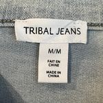 Tribal Light Blue Jean Jacket Pastel‎ Stitching Medium Photo 4