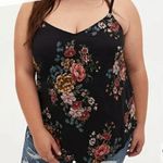 Torrid  Ava Black Dark Floral Stretch Challis Cami Tank Top 3X 22-24 NWT Photo 6