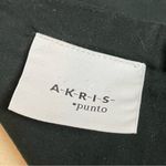 Akris Punto Skirt Eyelet Embroidery Lace Knee Length Cotton Size 8 Zip-Up Black Photo 2