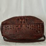 Brahmin Luxurious Brown Crocodile Skin Imprint Leather Elisa Handbag Purse 🌺🌺 Photo 6