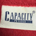 CAPACITY PETITES WO SIZE MEDIUM RED WINE FLEECE WINTER PATCH SHIRT JACKET Photo 3